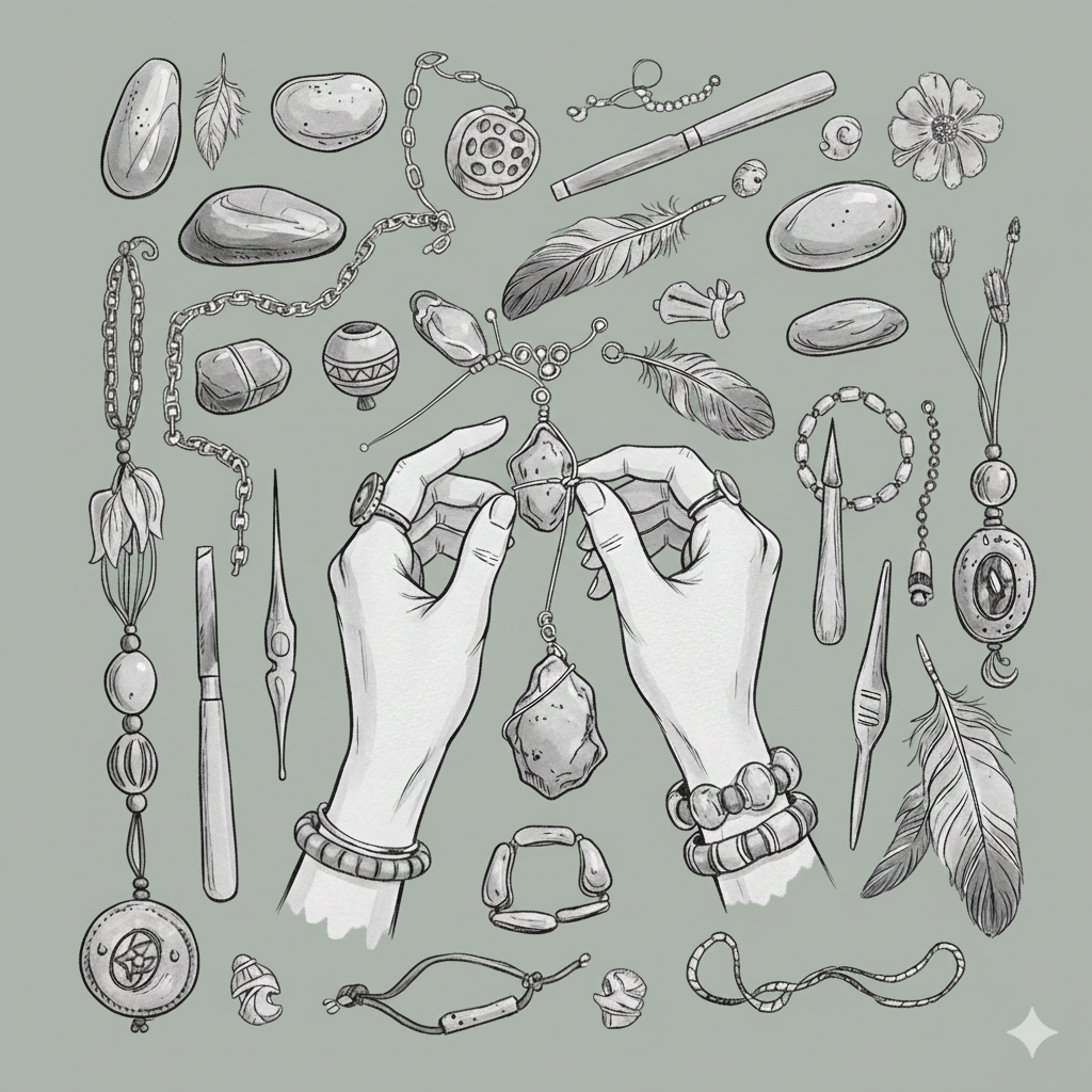 Atelier de création de bijoux de l'association & Sens de Soi