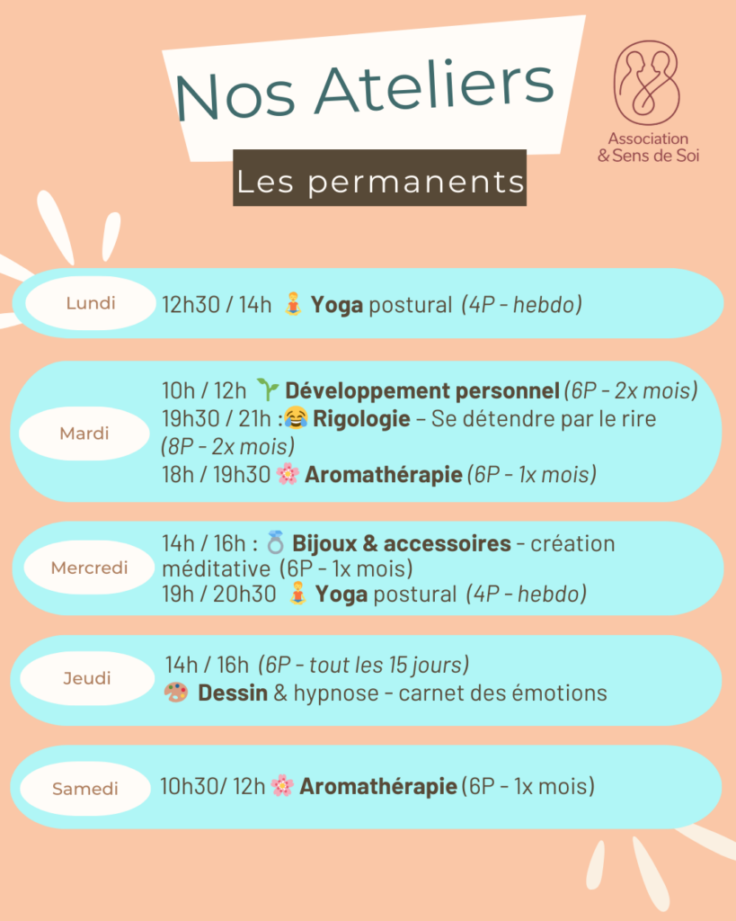 Planning semaine association & Sens de Soi